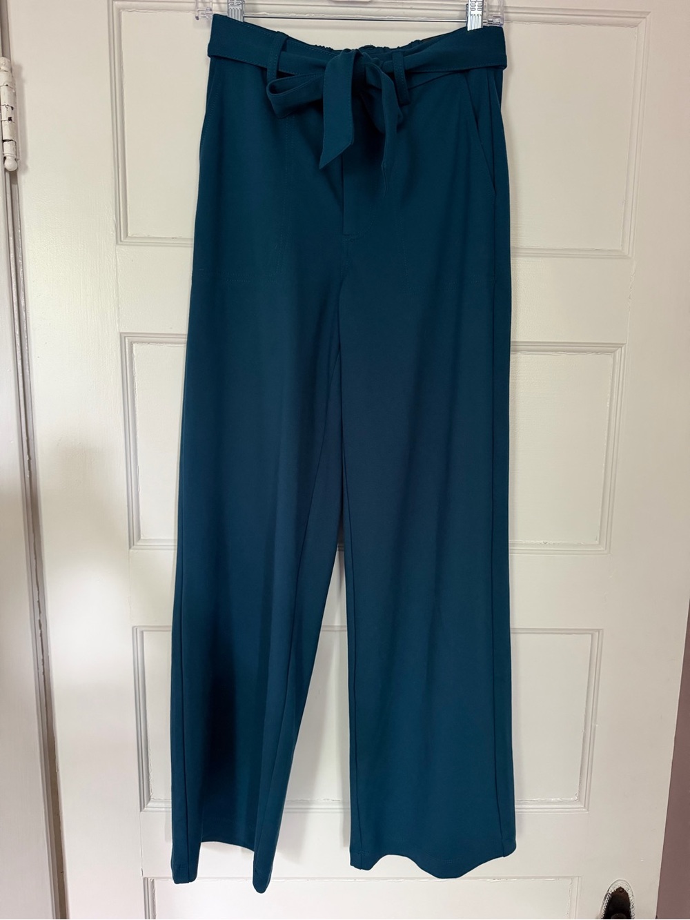 KUT From The Kloth Rhianna Wide Leg Pants Size 4 Teal Belted NWT